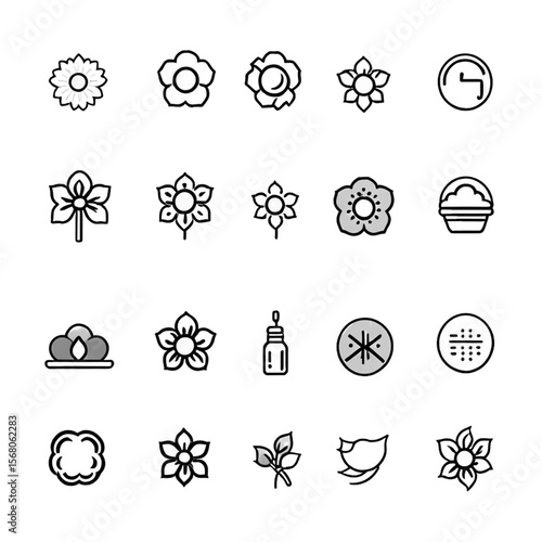 花と装飾アイコンパック｜Floral and Decorative Icon Pack