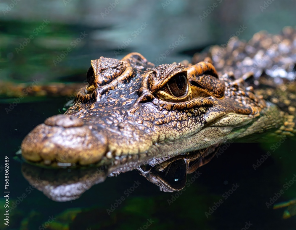 Obraz premium Young crocodile in water