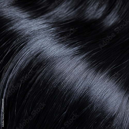 close up of straight black human hair weaves extensions bundles