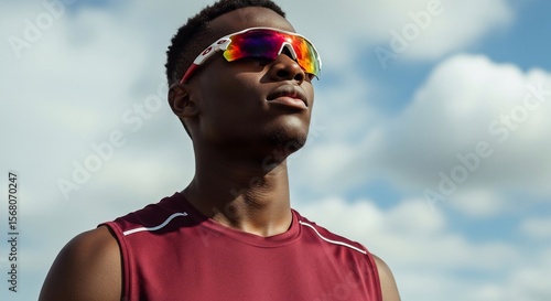 Sports eyewear protective colored shield