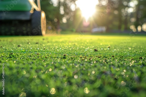 Flawless Picture of Turf Core Aeration on Green Golf