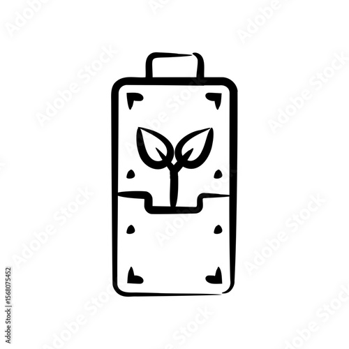 Battery with a Plant Inside