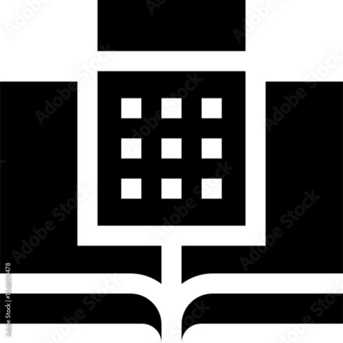 Flat vector icon representing mathematics, featuring symbols like equations, numbers, or geometric tools. Ideal for use in educational apps, online learning platforms, school materials, tutoring servi