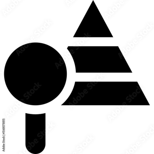 Flat vector icon of a hierarchical structure showing levels of organization, authority, or management. Perfect for business presentations, team management systems, corporate infographics, leadership v