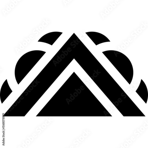 Flat vector icon of a mini sandwich with layered ingredients, ideal for menus, food delivery apps, catering services, restaurant promotions, and culinary content. Clean and modern design perfect for d
