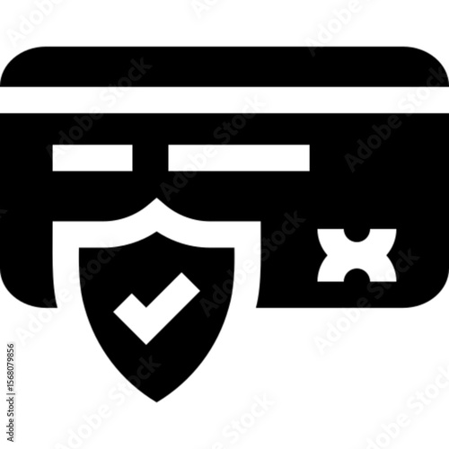 Flat vector icon of a credit card, representing digital payment, banking, and financial transactions. Ideal for e-commerce apps, fintech platforms, online shopping, secure checkout pages, and financia
