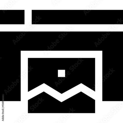 Vector icon representing digital content creation or publishing, ideal for blogs, websites, social media, marketing, and multimedia platforms. Perfect for apps, infographics, and branding materials re