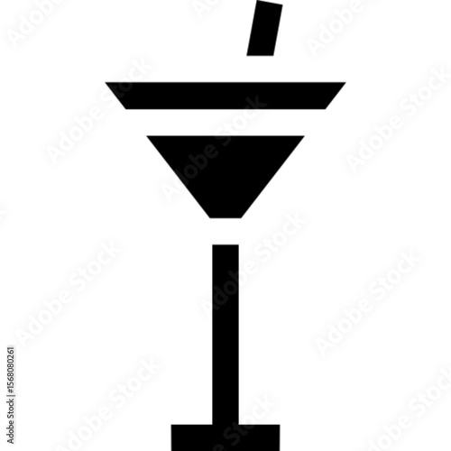 Flat vector icon of a vermouth bottle and glass, illustrated in a minimalist style. Perfect for bar menus, cocktail recipes, alcohol-related content, wine culture, drink guides, and beverage branding.