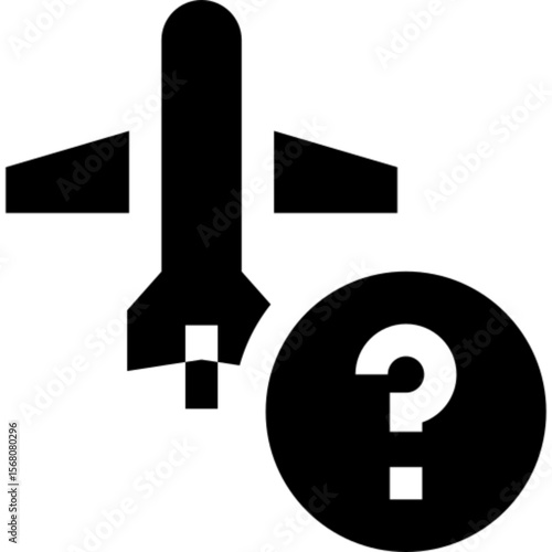 Flat vector icon of a question mark symbolizing something unknown, undefined, or mysterious. Designed in a clean minimalist style, perfect for use in tech interfaces, troubleshooting guides, FAQs, mys