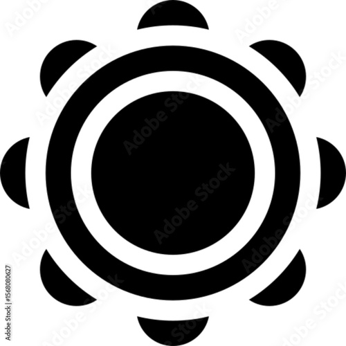 Minimal vector icon of a tambourine, a hand percussion instrument commonly used in folk, pop, and world music. Ideal for music-related designs, concert posters, instrument guides, festivals, and cultu