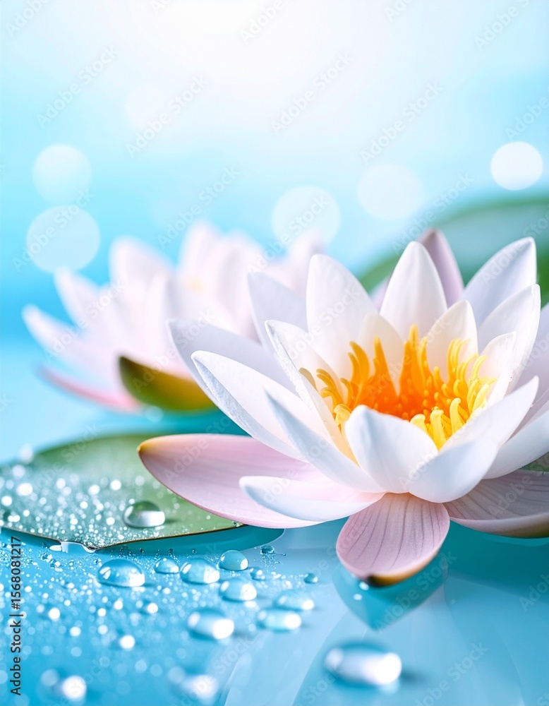 Water lily flower background Water lily flower background