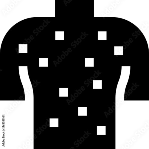 Minimal vector icon representing an allergy, often shown with a face, sneeze, or irritated skin. Ideal for medical, health, pharmaceutical, wellness, and informational designs related to allergic reac