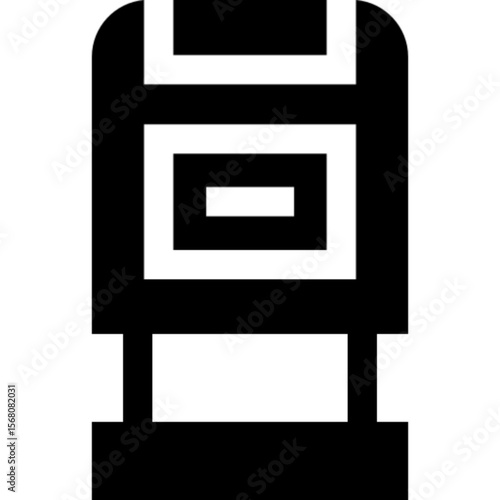 Outline icon of a traditional court seal, symbolizing law, justice, and authority. Ideal for legal services, government, documents, court-related content, and official identity designs. Clean and scal