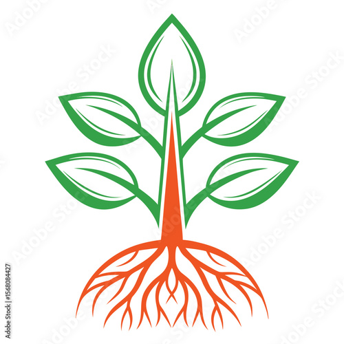 Seedling transforms into a rocket symbolizing growth and progress