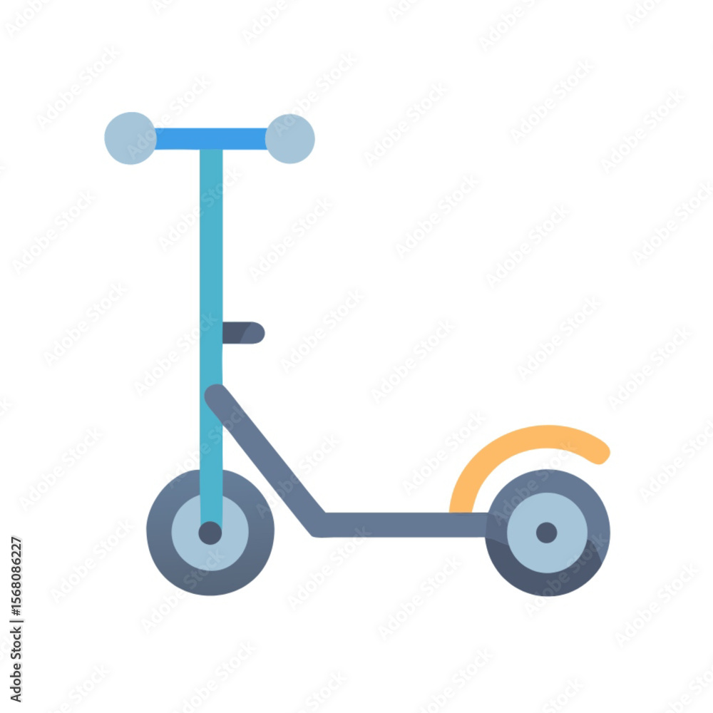 Blue toy bicycle isolated on white background simple illustration Blue toy bicycle isolated on white background simple illustration