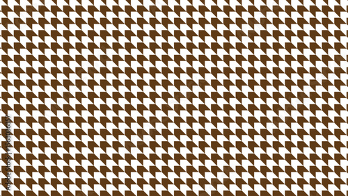 Seamless brown and white houndstooth geometric pattern. Ideal for backgrounds, textile design, fashion prints, wallpapers, and surface decoration