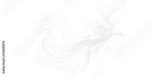 A swirl of white smoke or vapor against a black background with some color artifacts visible around edges