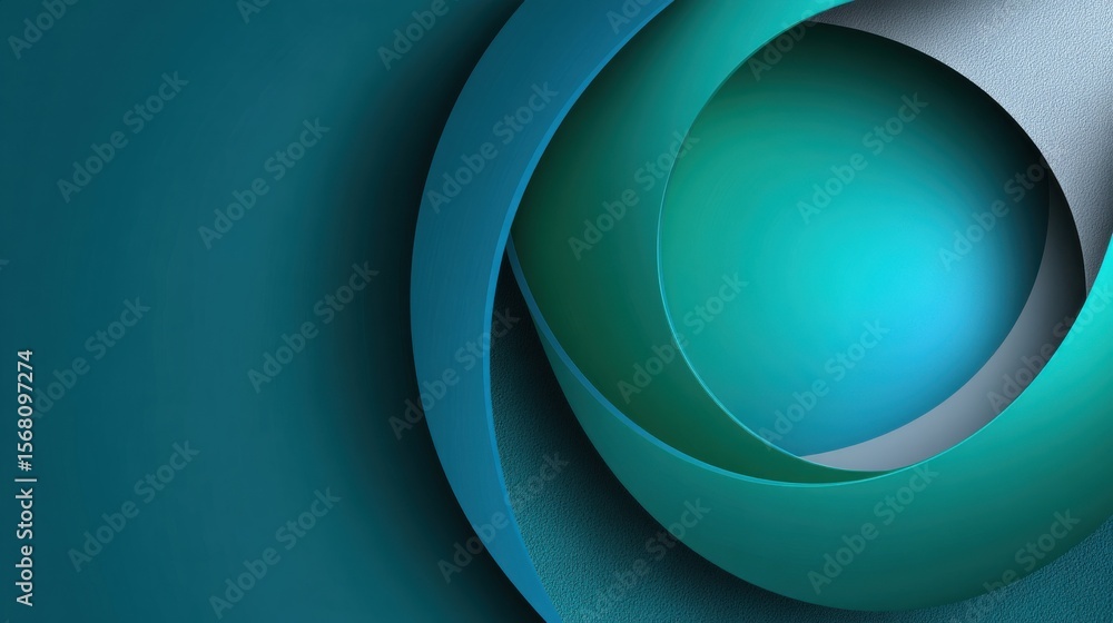 A blue and white abstract design with a circular shape A blue and white abstract design with a circular shape