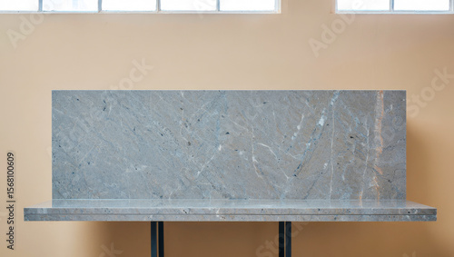 Modern Minimalist Marble Console Table in Contemporary Interior
