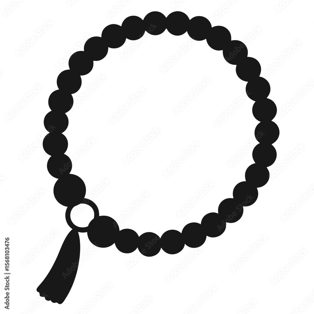 Obraz premium black Rosary (Tasbih) vector