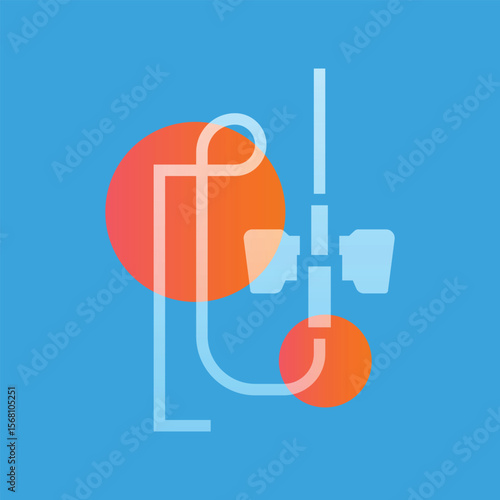 catheter glassmorphism illustration.
