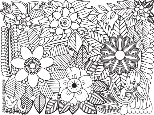 Flowers Coloring Pages For Adultes