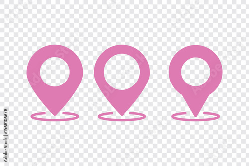 location icon set map pointer pin sign symbol red black outline destination icon place address navigation locator sign vector illustration