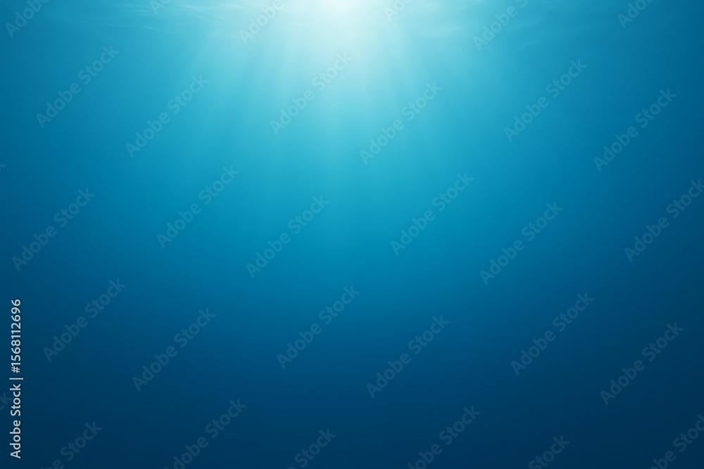 Underwater sunlight rays shining through deep blue ocean water for peaceful marine and nature background concept
Underwater sunlight rays shining through deep blue ocean water for peaceful marine and nature background concept