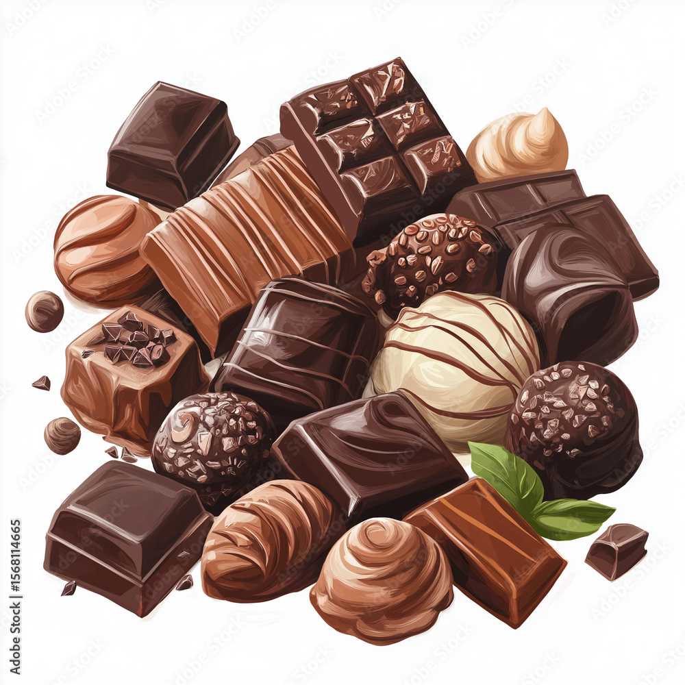 illustration of chocolate for International Chocolate Day illustration of chocolate for International Chocolate Day