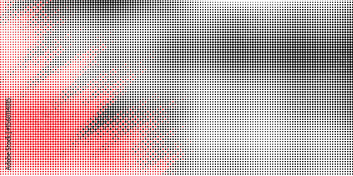 Grunge halftone gradient background. Faded grit noise texture. White and black sand wallpaper. Retro pixelated backdrop. Anime or manga style comic overlay. Vector graphic design textured template