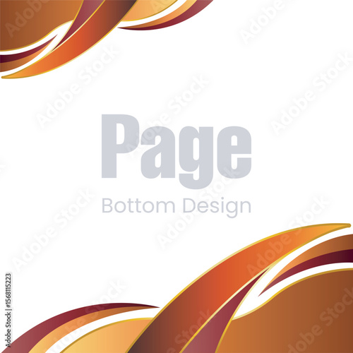 Abstract Page Border Design with Colorful Curved Elements