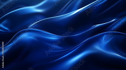 Smooth Blue Waves Flowing Elegantly in Abstract Fabric Texture