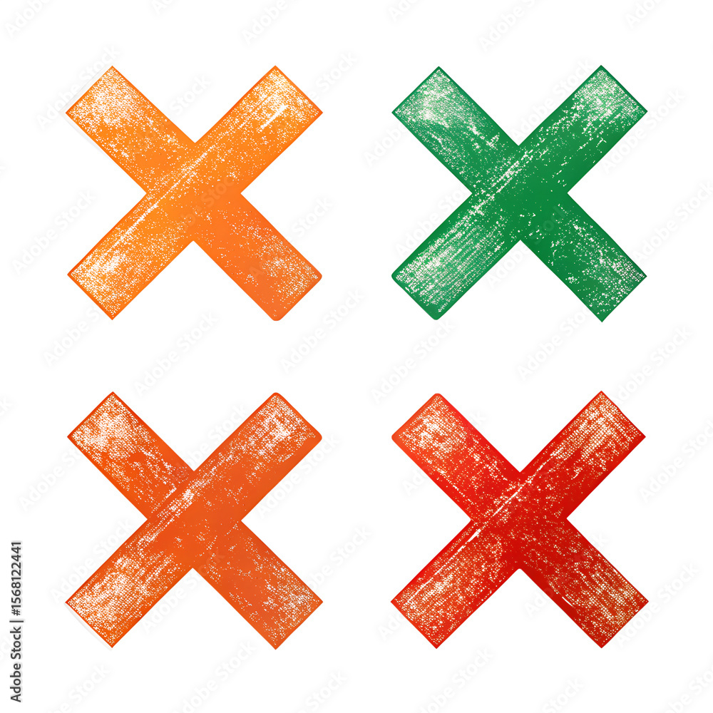 Obraz premium Abstract Orange X Marks Pattern
