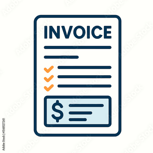 Invoice Document Illustration for Business Transactions