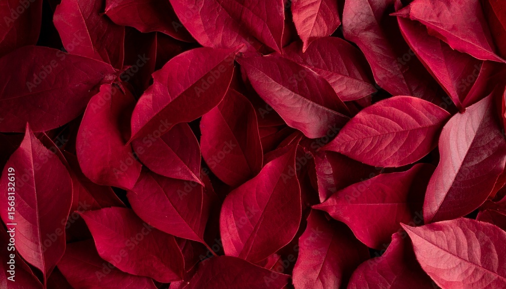 An abstract carpet-like background woven with fallen leaves in deep scarlet and Bordeaux hues An abstract carpet-like background woven with fallen leaves in deep scarlet and Bordeaux hues