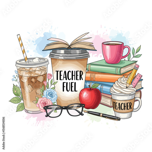 Watercolor Sublimation Teacher

