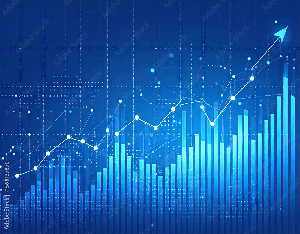 custom made wallpaper toronto digitalAbstract chart of increasing data