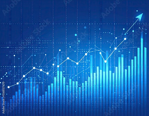 Wallpaper Mural Abstract chart of increasing data Torontodigital.ca