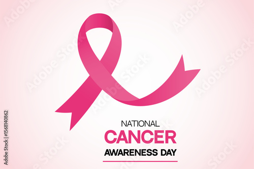 Cancer Awareness Month Banner, September. Card or Placard with Ribbon