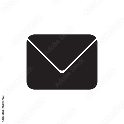 email icon on metal button