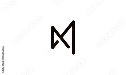 MK Monogram Logo – Letter M and K Combination in Minimal Rounded Style for Tech or Media Brand