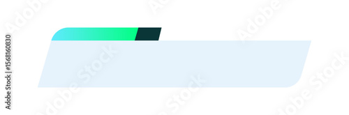 Futuristic lower third interface illustration. Video overlay element.