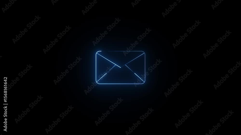 email symbol on black email symbol on black