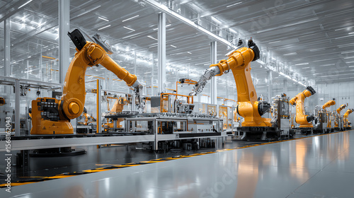 Innovative robots in factory showcase disruption and solution in automation technology