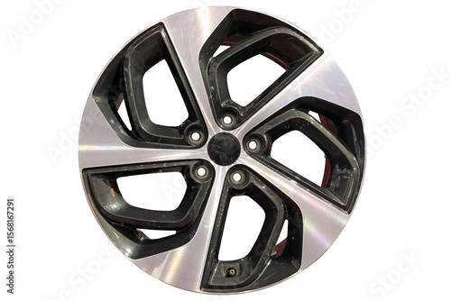 car modern aluminum wheel transparent
