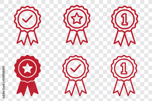 Approval , verified, quality symbol. Certified, qualified medal icon vector.