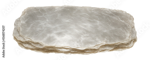 Muscovite mica sheet with a silvery sheen and thin, flexible layers