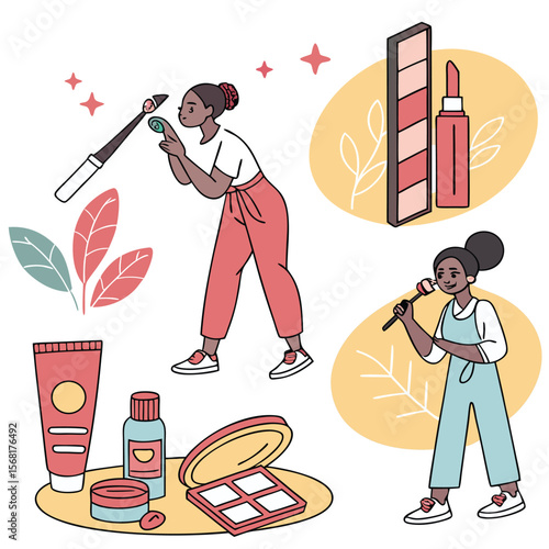  man and woman makeup products banner