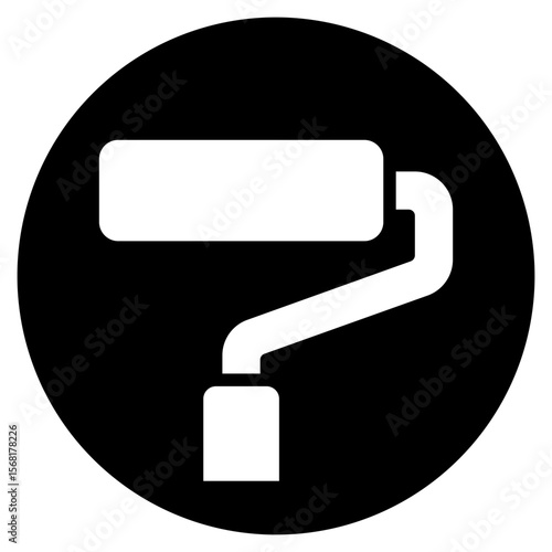 paint roller glyph icon