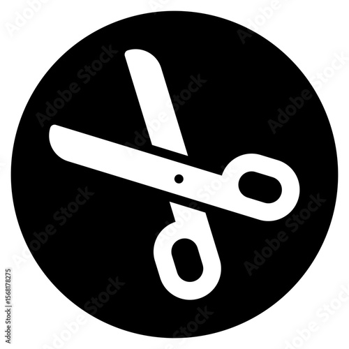 scissor glyph icon